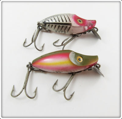 Heddon Rainbow & Silver Shore Heddon Midget River Runt Pair