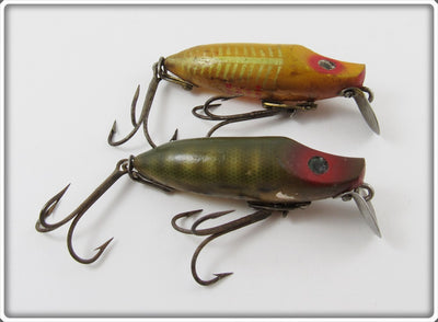 Heddon Natural Scale & Yellow Shore Early River Runt Spook Pair