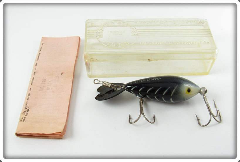 Whopper Stopper Black White Ribs Model 100 Lure In Box 
