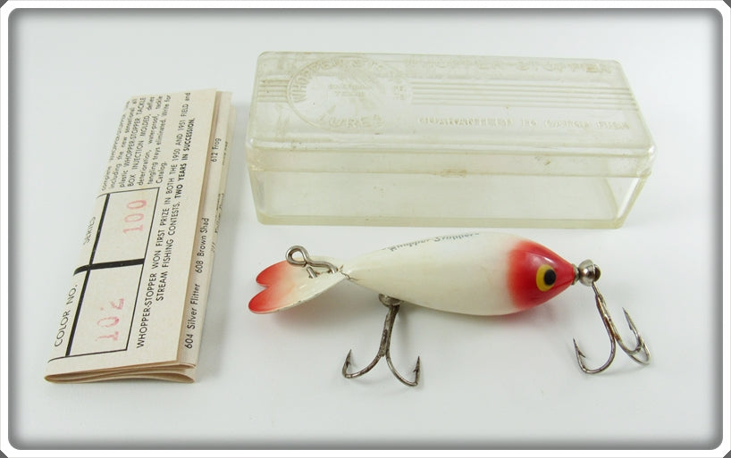 Vintage Whopper Stopper Red Head Model 100 Lure In Box