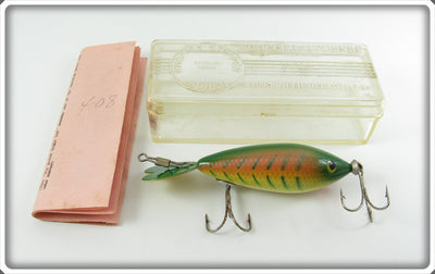 Vintage Whopper Stopper Green Perch Model 400 Lure In Box 