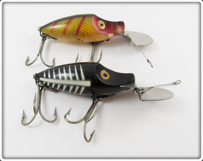 Heddon Black Shore & Perch Go Deeper Midget River Runt Pair