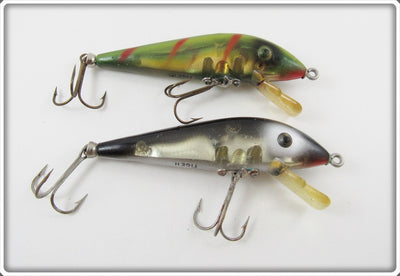 Heddon Silver Black & Perch Tiger Pair