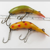 Heddon Perch & Yellow With Spots Tadpolly Spook Pair