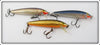 Rapala Gold & Blue Husky Jerk Lot Of Three