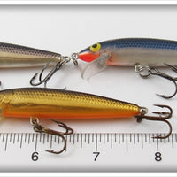 Rapala Gold & Blue Husky Jerk Lot Of Three