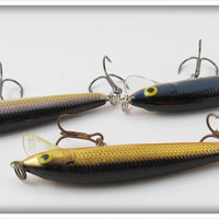 Rapala Gold & Blue Husky Jerk Lot Of Three