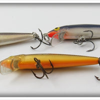 Rapala Gold & Blue Husky Jerk Lot Of Three