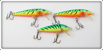 Rapala Fire Tiger Husky Jerk Lot Of Three