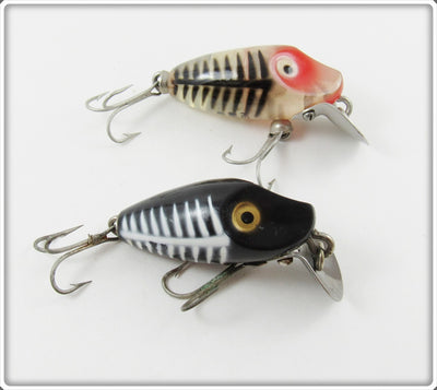 Heddon Silver Shore & Black Shore Midget Digit Pair