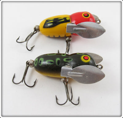 Heddon Bullfrog & Red Head Yellow Tiny Crazy Crawler Pair