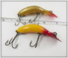 Heddon Yellow Red Head & Perch Tadpolly Spook Pair
