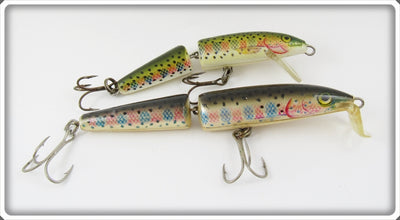 Rapala Natural Rainbow Trout Jointed Minnow Pair