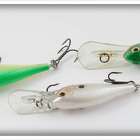 Rapala White, Perch & Green Shad Rap Lot Of Three