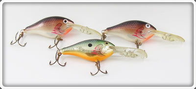 Rapala Chrome & Natural Risto Rap Lot Of Three