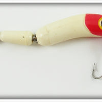 Vintage Mill Run Products Co Red & White Beno Eel Lure