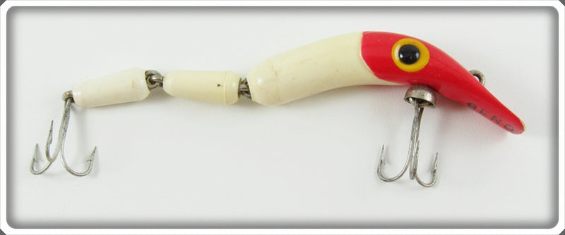 Vintage Mill Run Products Co Red & White Beno Eel Lure For Sale