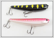 Black/Yellow & White/Pink Crankbait Lure Pair 