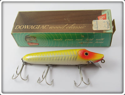 Heddon Yellow Shore Original Wood Vamp In Correct Box