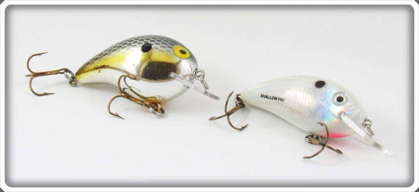 Bomber Chrome Square A & White Shallow Fry Pair