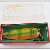 Vintage Lou J Eppinger Perch Scale Dardevle Spoon Lure In Box