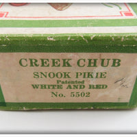 Creek Chub White And Red Snook Pikie Empty Box