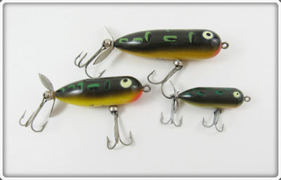 Heddon Bullfrog Torpedo, Tiny Torpedo, & Teeny Torpedo Trio
