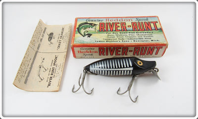 Heddon Black Shore River Runt Spook Floater In Correct Box