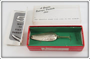 Vintage Lou J Eppinger Nickel Dardevle Spoon Lure In Box