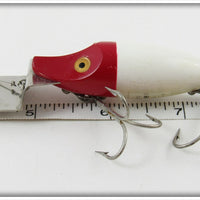 Heddon Red Head White Go Deeper River Runt In Correct Box
