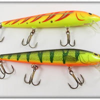 Storm Yellow Red Fire Tiger & Perch Thunder Stick Lure Pair 