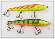 Storm Yellow Red Fire Tiger & Perch Thunder Stick Lure Pair 