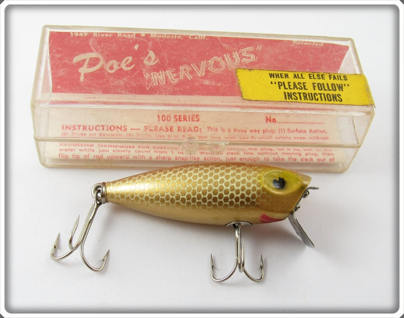 Poe's Gold Minnow Nervous Miracle No. 102 In Correct Box