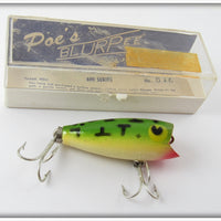 Poe's Green Black Coachdog Blurpee No. 612 In Correct Box