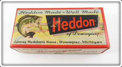 Vintage Heddon Flocked Grey Meadow Mouse Empty Lure Box 