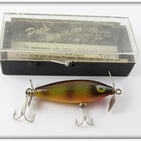 Vintage Poe's Yellow Perch Ace In The Hole Lure No. 518 In Box