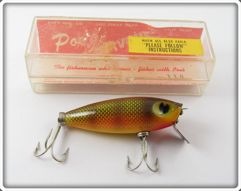 Poe's Yellow Perch Nervous Miracle No. 118 In Correct Box