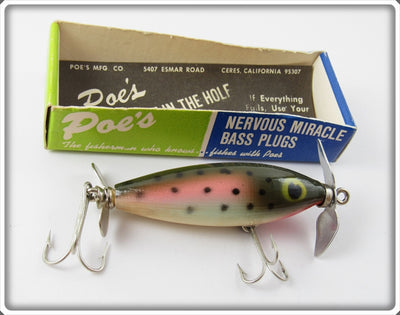 Vintage Poe's Rainbow Trout Ace In The Hole Lure No. 525 In Box