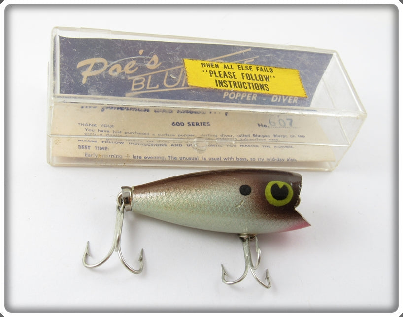 Vintage Poe's Threadfin Shad Blurpee No. 607 Lure In Correct Box