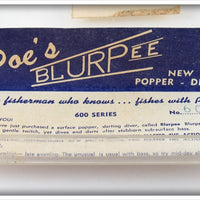 Vintage Poe's Threadfin Shad Blurpee No. 607 Lure In Correct Box