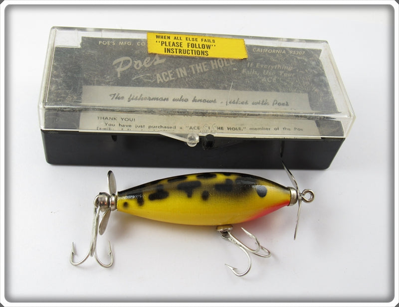 Vintage Poe's Yellow Black Coachdog Ace In The Hole No. 510 Lure | Lure  Lagoon