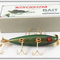 Winchester 2001 Gold Scale Black Back Green Belly Minnow In Box A8