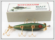 Winchester 2001 Gold Scale Black Back Green Belly Minnow In Box A8