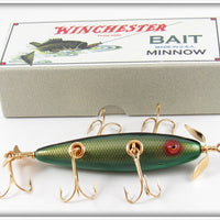 Winchester 2001 Gold Scale Black Back Green Belly Minnow In Box A10