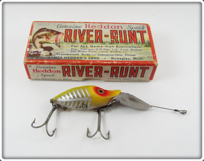 Heddon Yellow Shore Scoop Lip Do Deeper River Runt In Correct Box