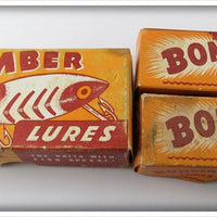 Vintage Bomber Bait Co Empty Old Lure Boxes