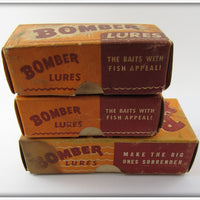 Bomber Bait Co Empty Box Lot Of Three 508 2745 3439