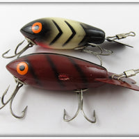 Bomber Bait Co Model 300 Pair: Crawdad & White Black Ribs