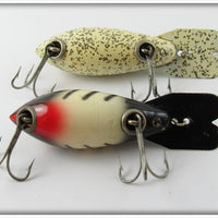 Bomber Bait Co Model 400 Pair: Christmas Tree & White Black Ribs