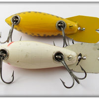 Bomber Bait Co Model 500 Pair: Yellow Coachdog & Red Scale